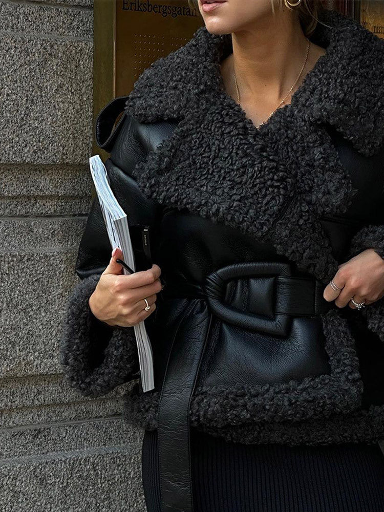 Women's Faux Fur Collar Jacket